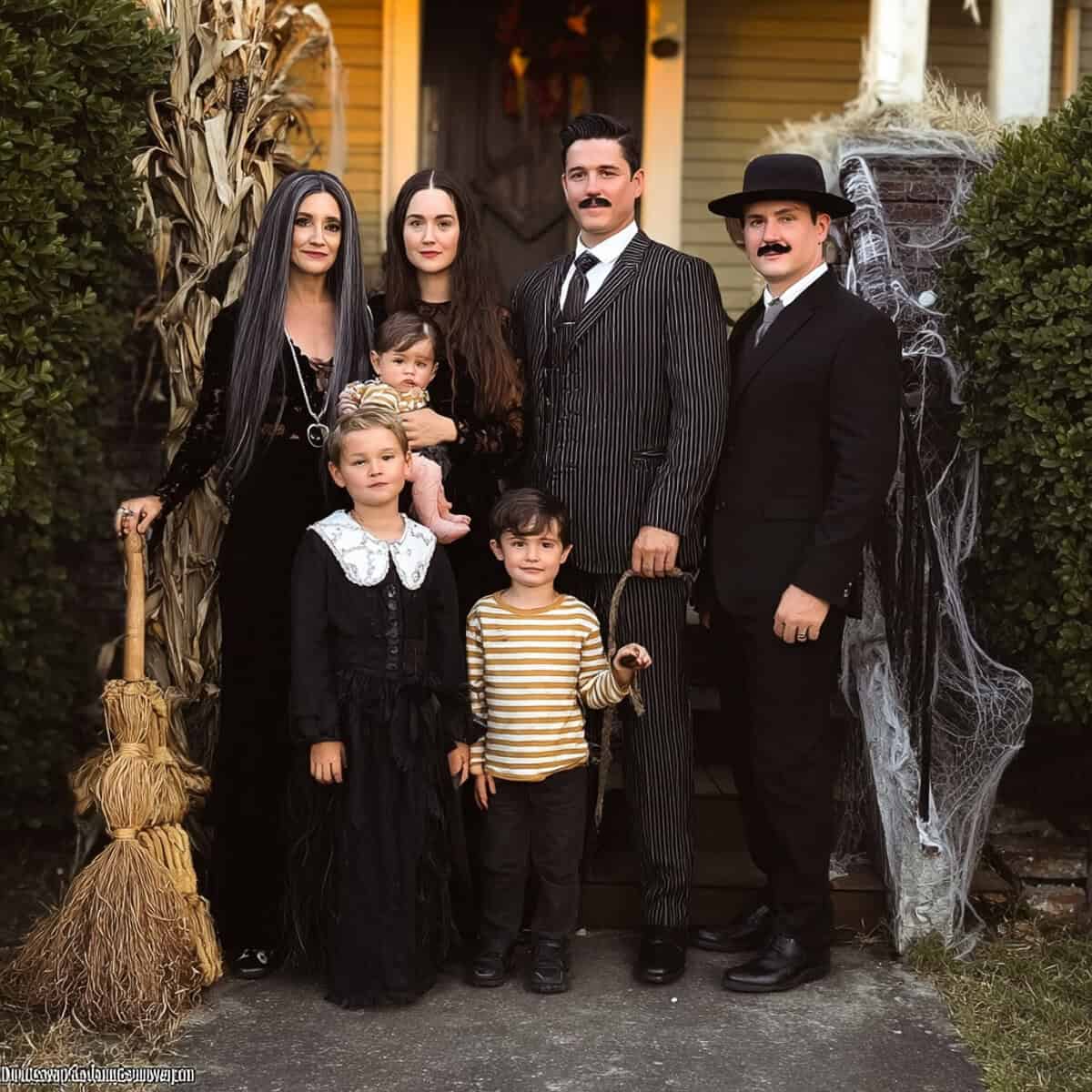 Halloween Costume Ideas for Bigger Families (5+) | Fit Fun And Over 40 Addams Family