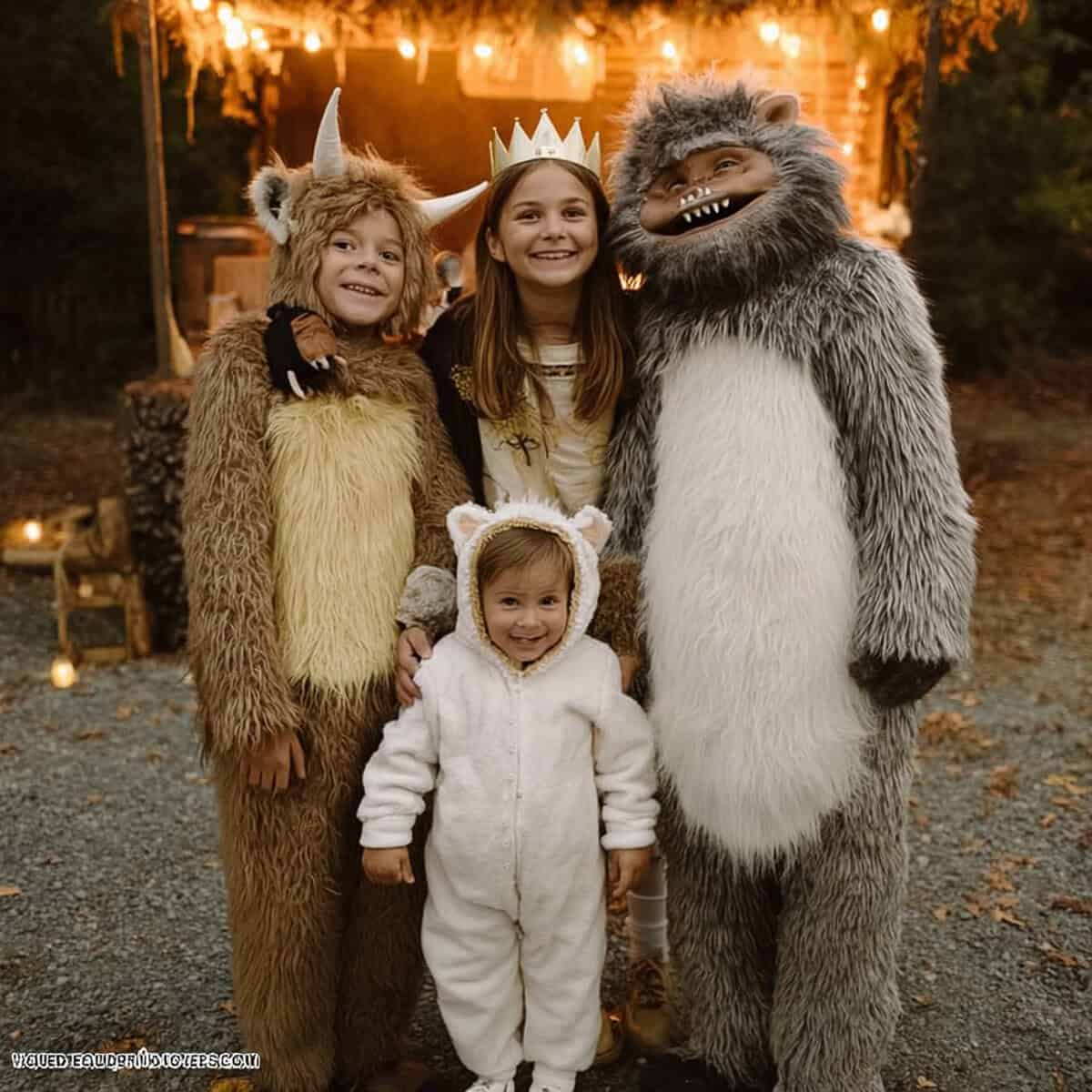 Halloween Costume Ideas for Bigger Families (5+) | Fit Fun And Over 40 Where the wild things are