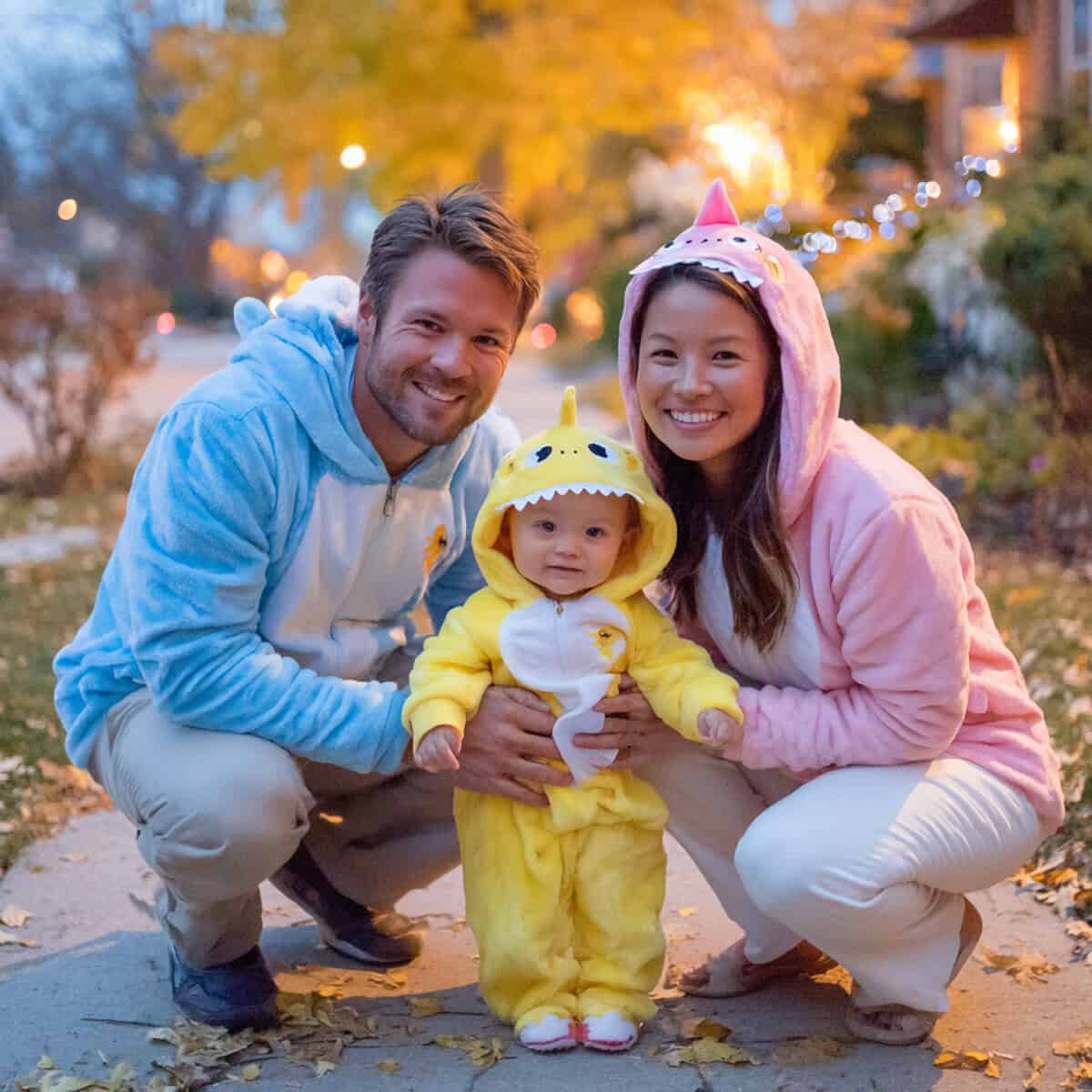Simple, Cute Costume Ideas for Families with a Baby | Fit Fun And Over 40 Baby Shark
