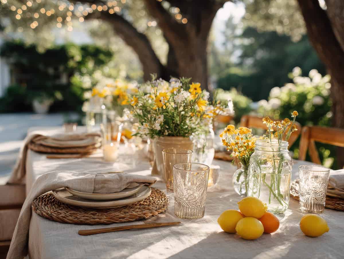 Add Natural Touches with Flowers and Tablescapes