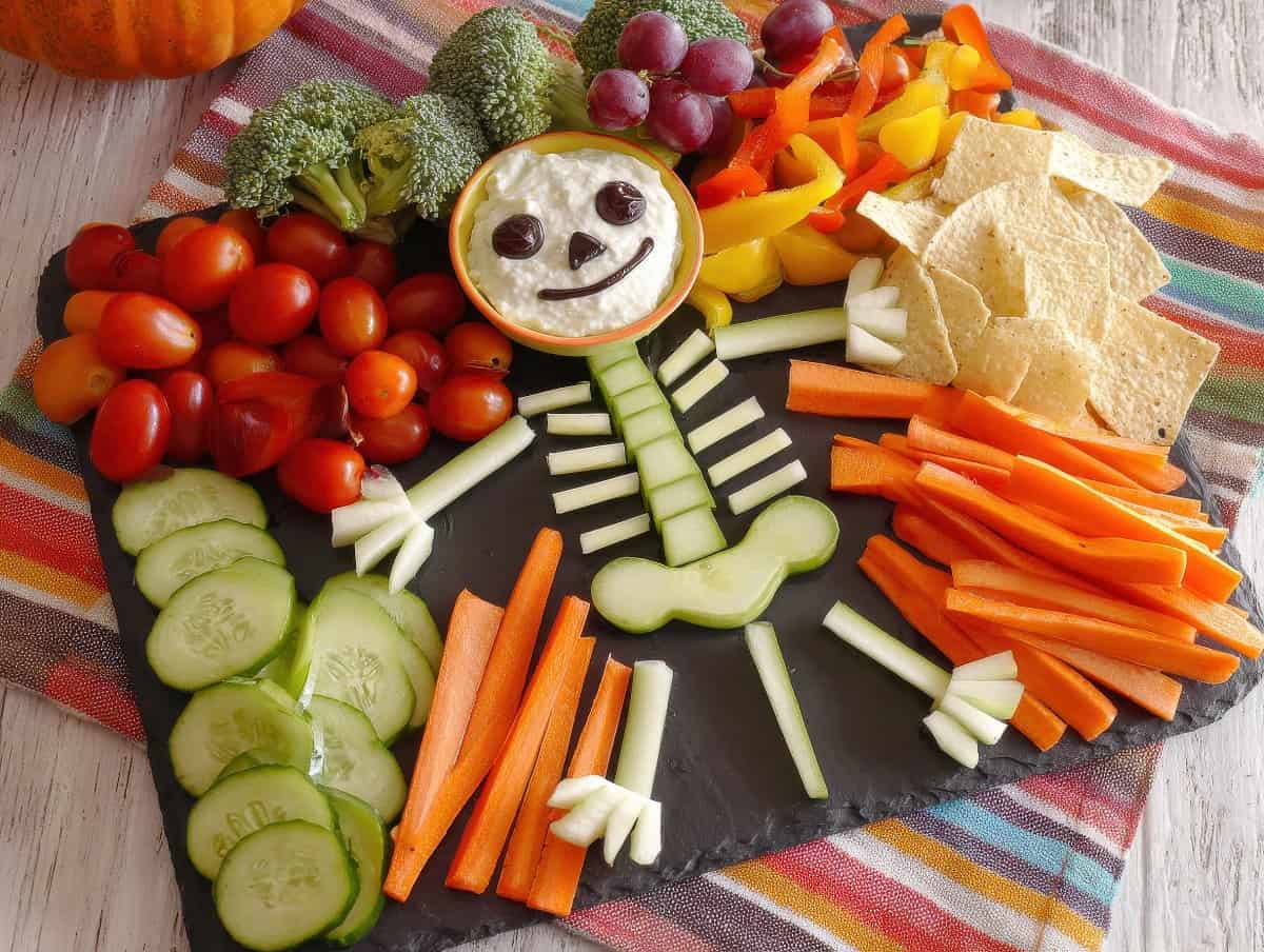 Veggie Skeleton Platter