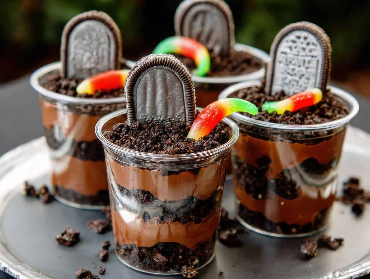 Graveyard Pudding Cups