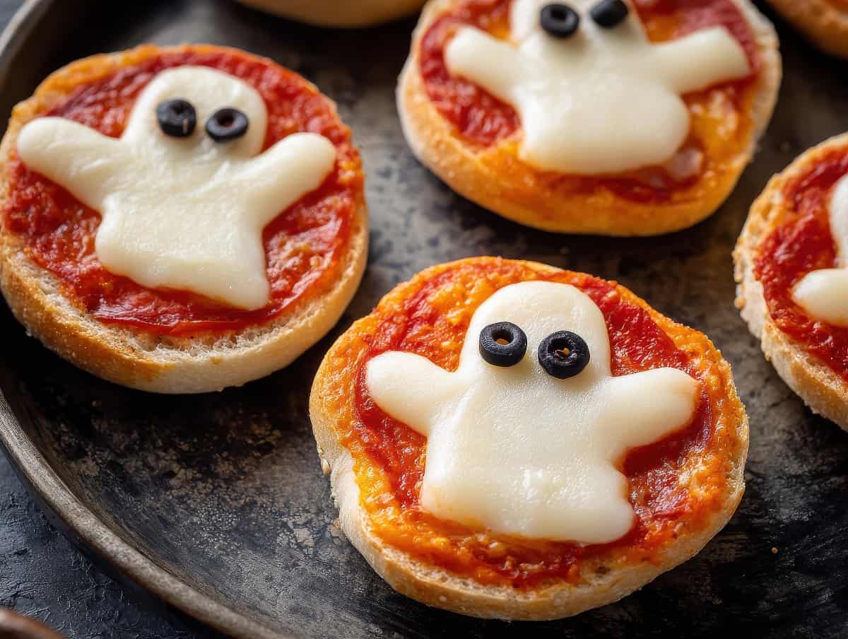 Ghost Pizza Bagels