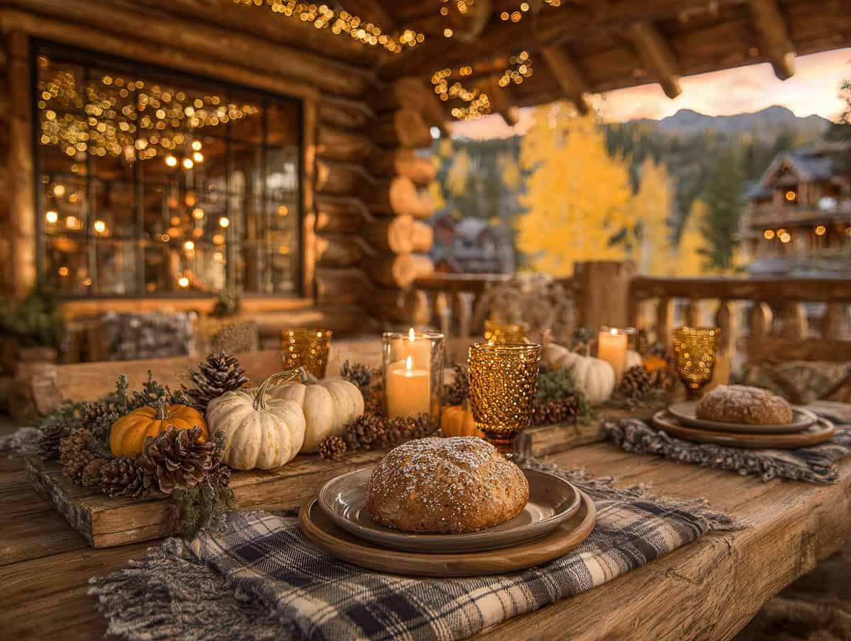 Use layers in friendsgiving decor
