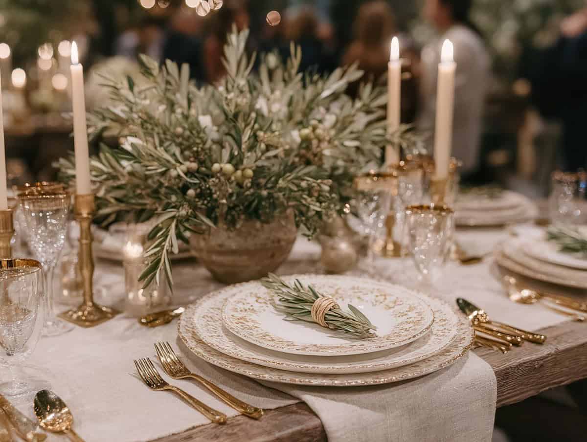 candles table settings