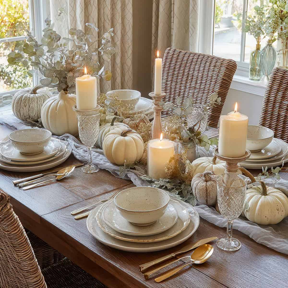 Neutral Halloween Centerpieces