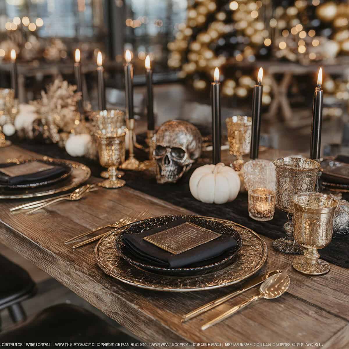 Black and Gold Centerpieces