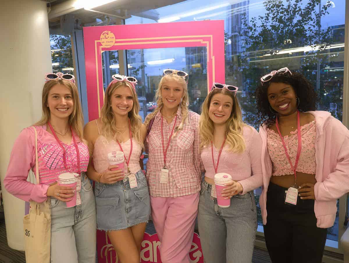 Office Halloween Costume Ideas-26 Barbie Movie Squad