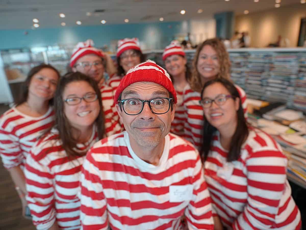 Office Halloween Costume Ideas-50 Where’s Waldo Group