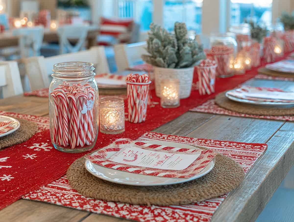 Candy Cane centerpieces