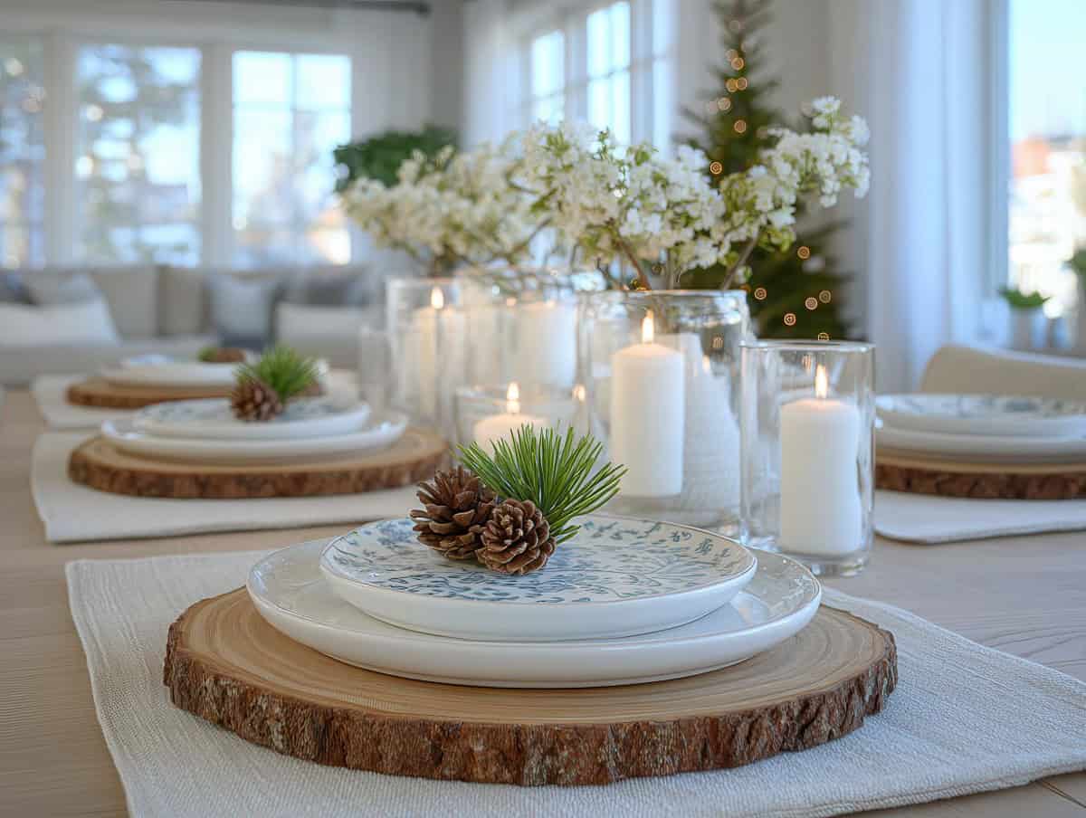 Scandi Neutrals: Winter Whites Christmas Table Setting