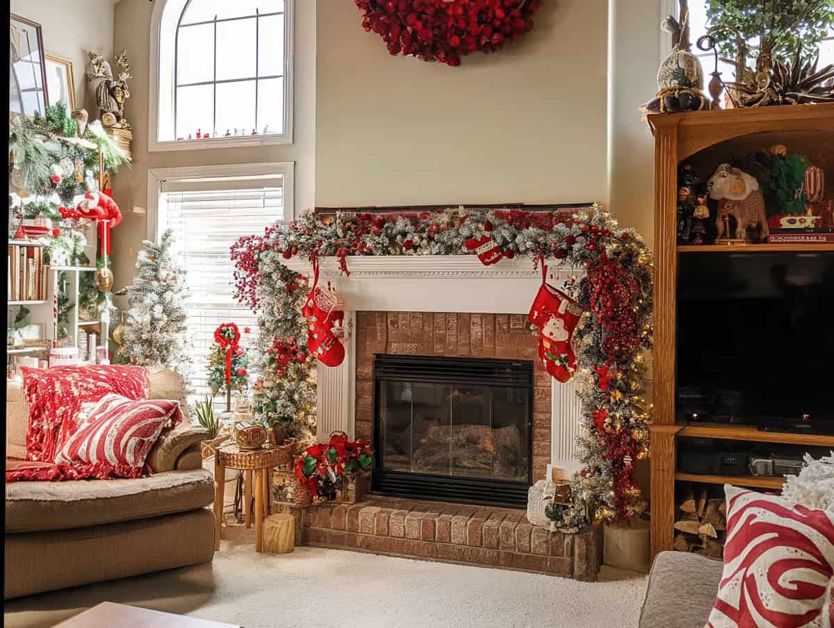 Remove items to make mantle less busy