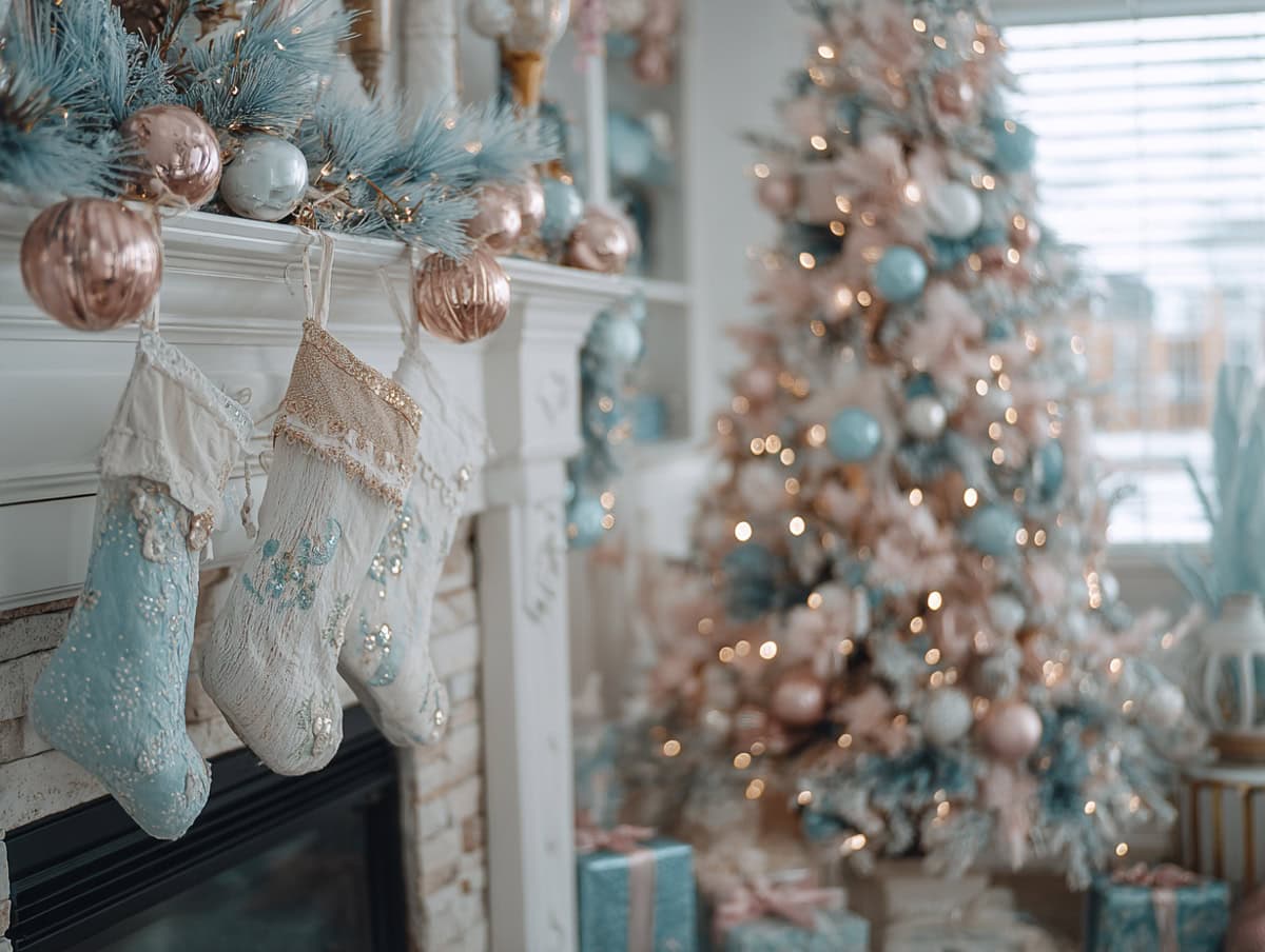 Coordinated look with mantle matching the room