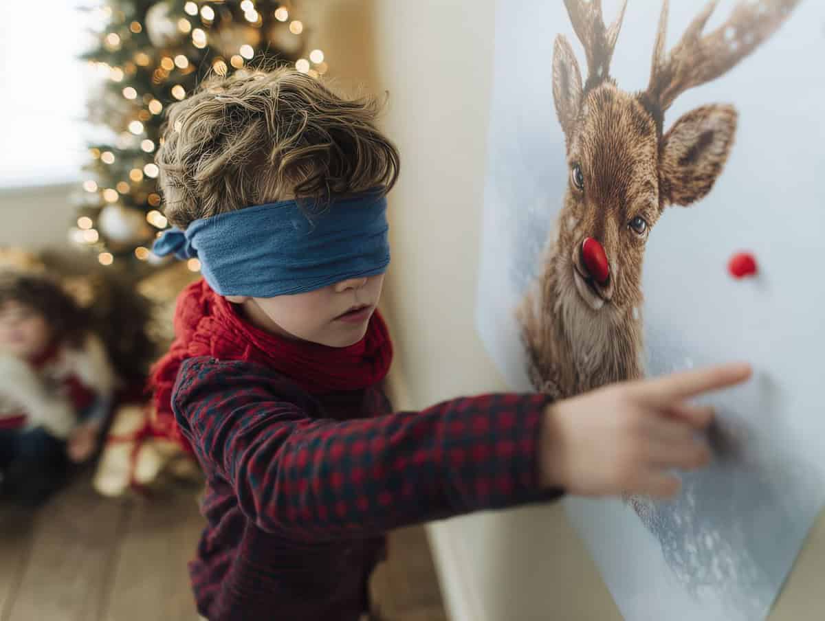 Christmas Games for Kids-6 | Fit Fun And Over 40 pin the nose on rudolph