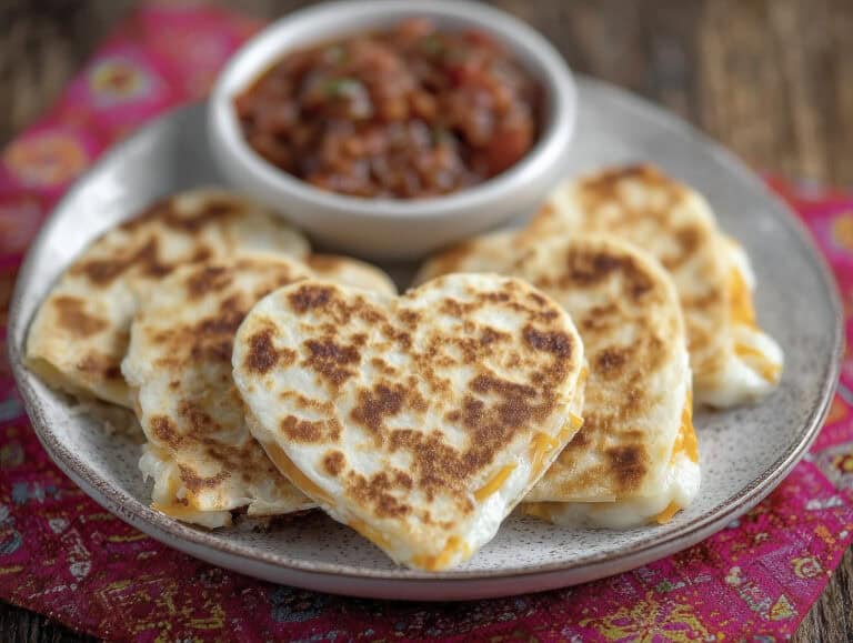 Mini Heart Quesadillas
