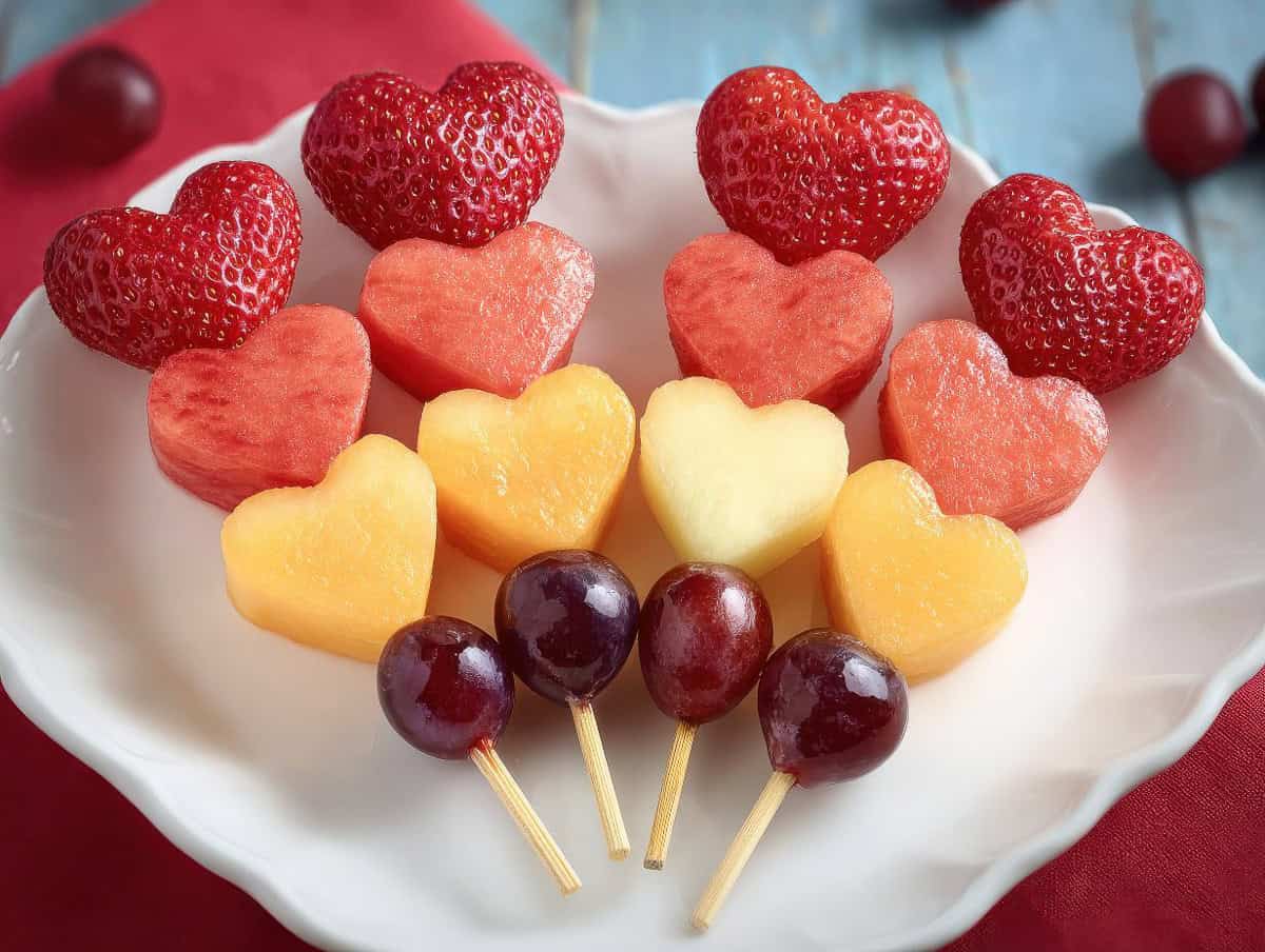 Heart-Shaped Fruit Kabobs