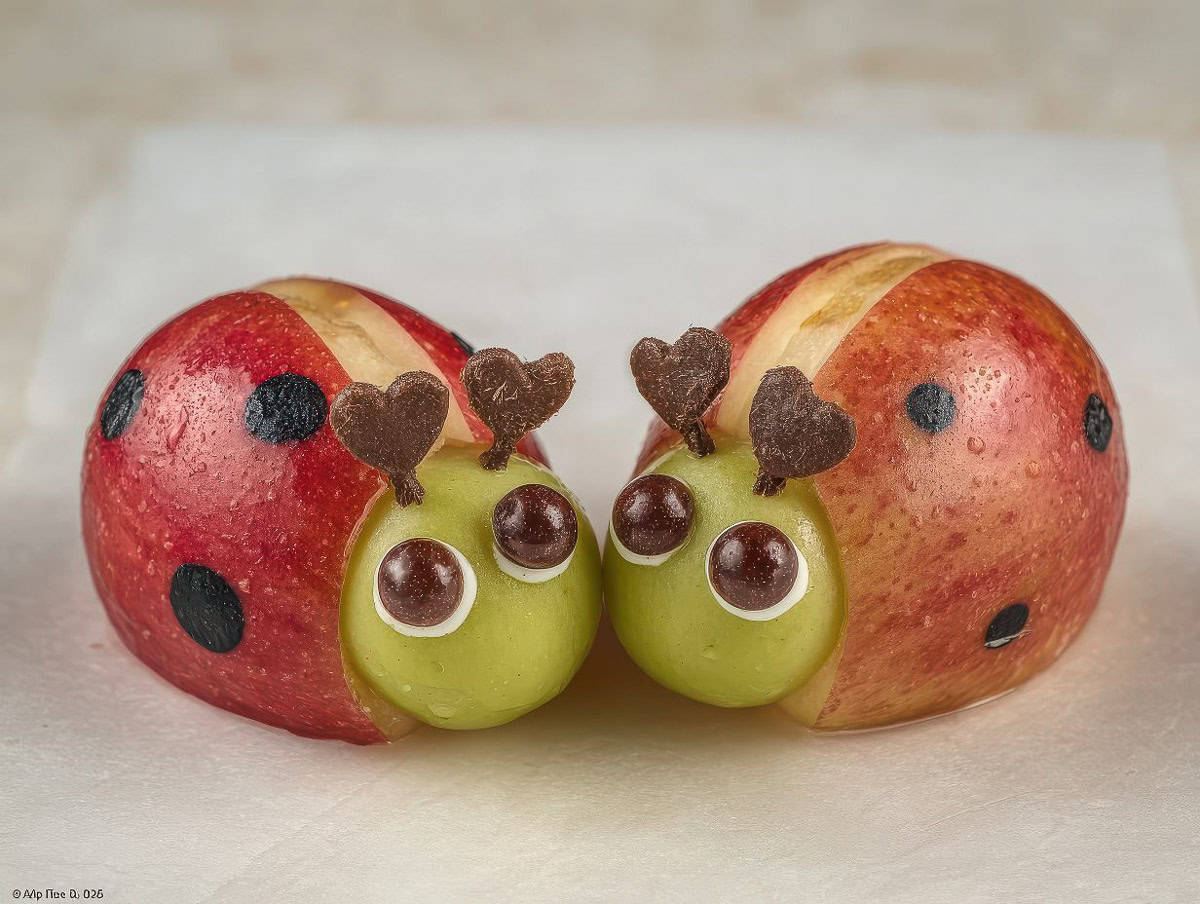 Apple Slice Love Bugs