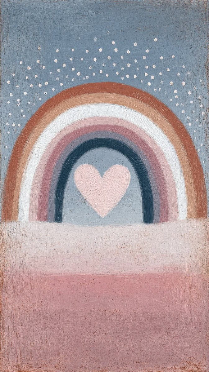 Minimal arch and heart combo wallpaper