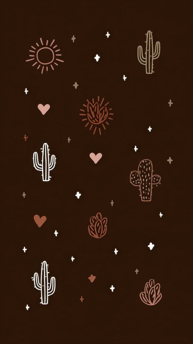 Abstract heart shape in earthy colors