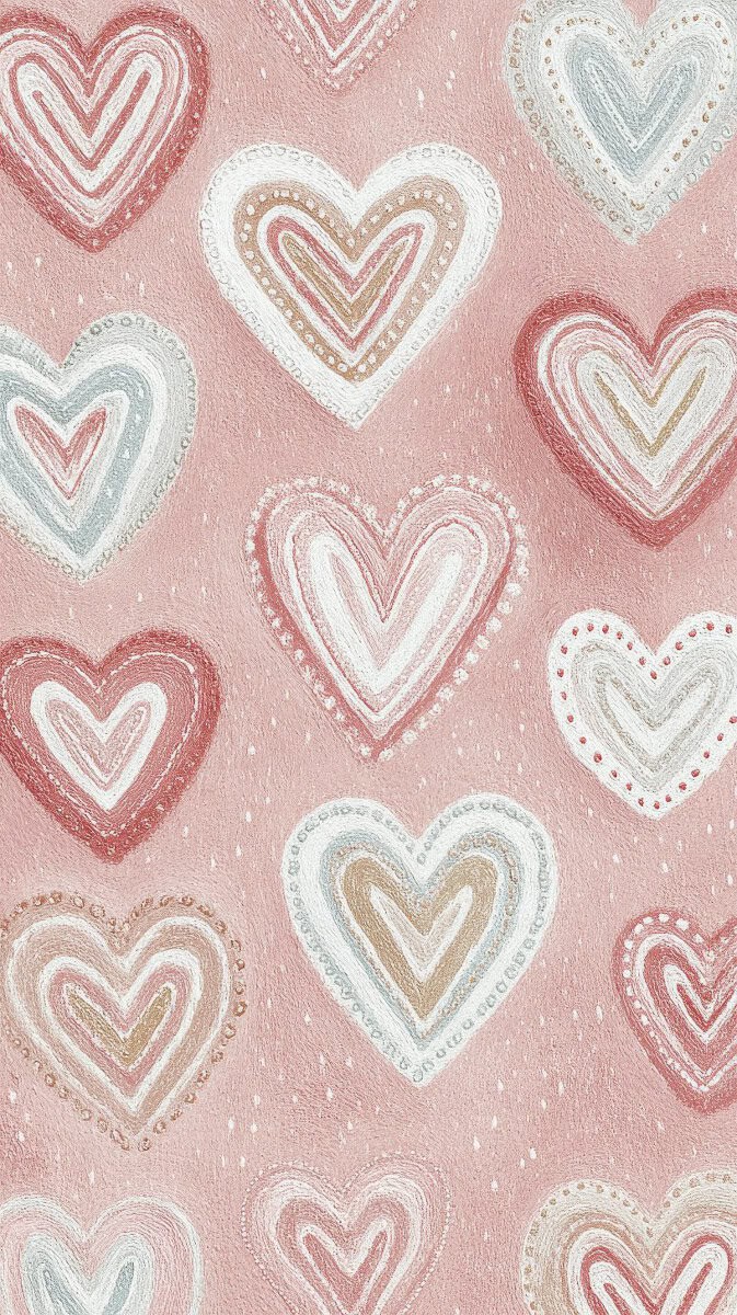 Boho desert inspired valentine heart background
