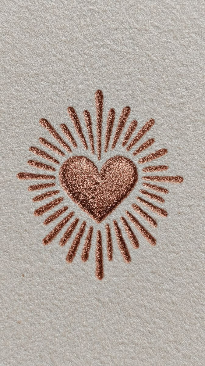 Vintage boho heart icon wallpaper