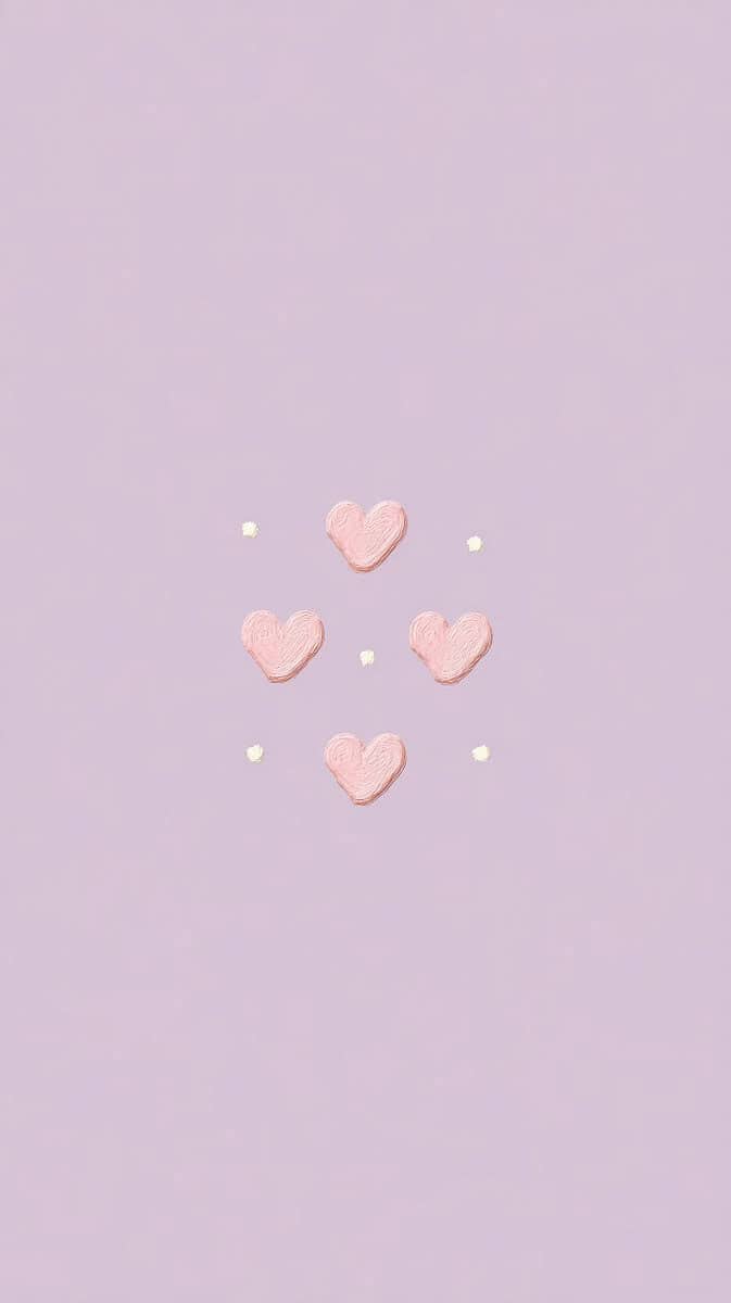 Minimalist valentine hearts in dusty tones