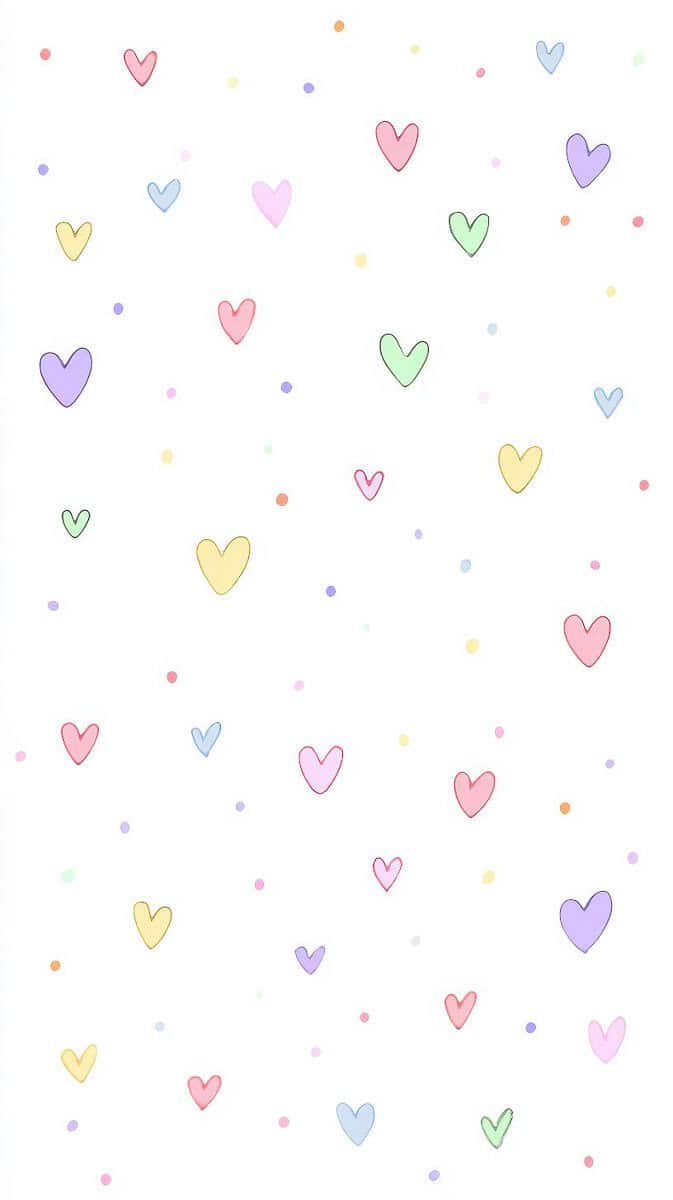Cute valentine messages on soft colored hearts