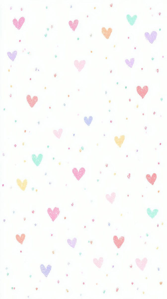 Candy heart iPhone background in light pastels