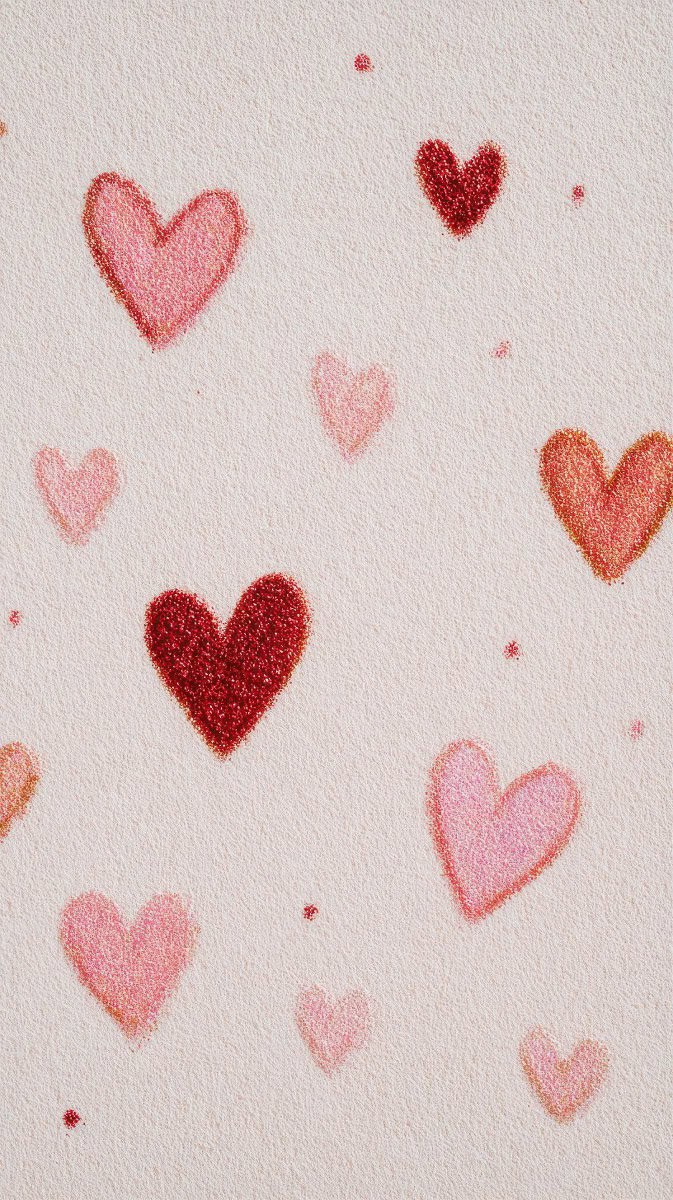 Minimal heart candy wallpaper in pinks and purples