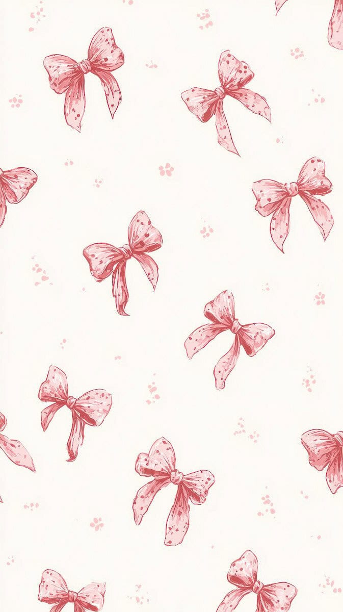 Pretty pastel hearts scattered on cream background