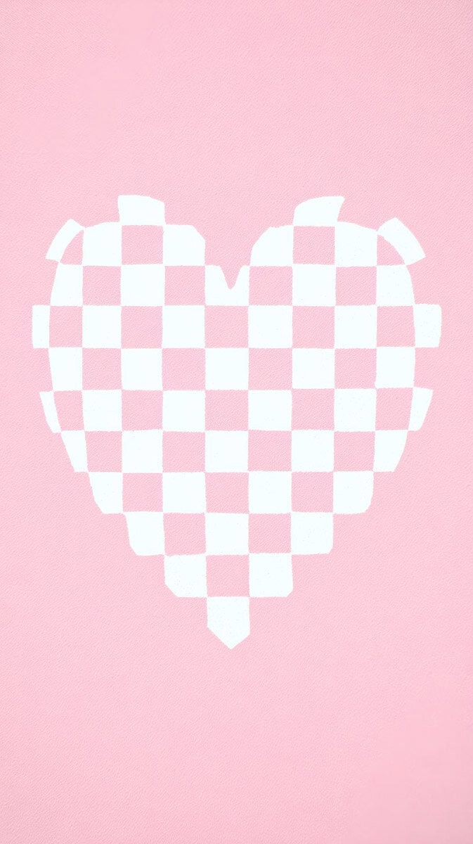 Cozy aesthetic heart wallpaper for winter to spring