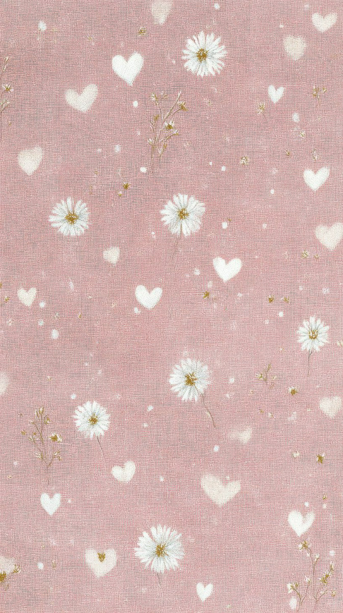 Feminine Valentine’s wallpaper in soft tones