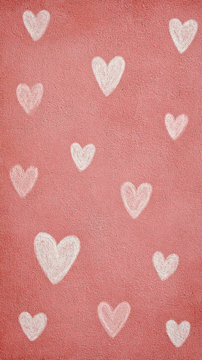 Minimalist pastel hearts for iPhone wallpaper