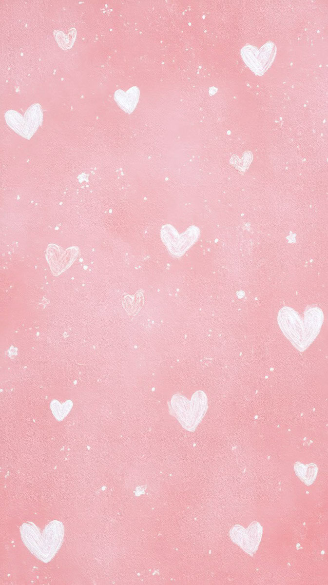 Pastel pink heart wallpaper with watercolor texture