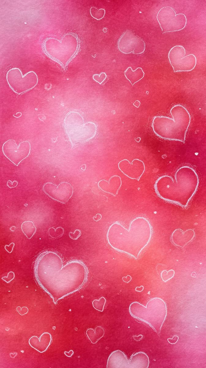 Cottagecore heart background with soft florals