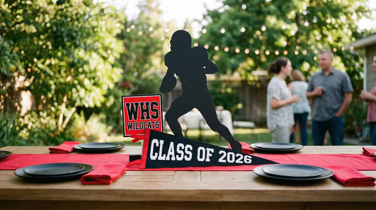 2026 Graduation Party Centerpiece Ideas-04 | Fit Fun And Over 40 School Spirit Themed Centerpieces
