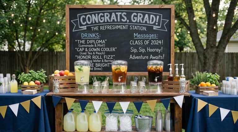 How to Set Up a Graduation Drink Station the Easy Way for Party Guests