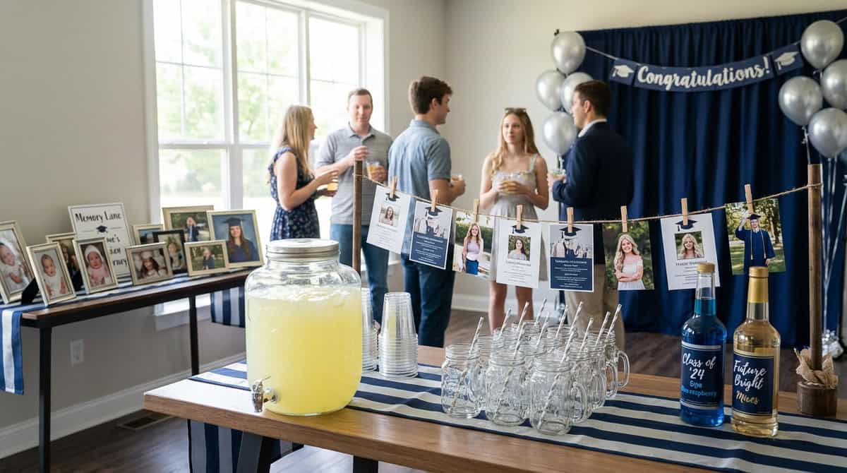 Classic lemonade bar with school colors