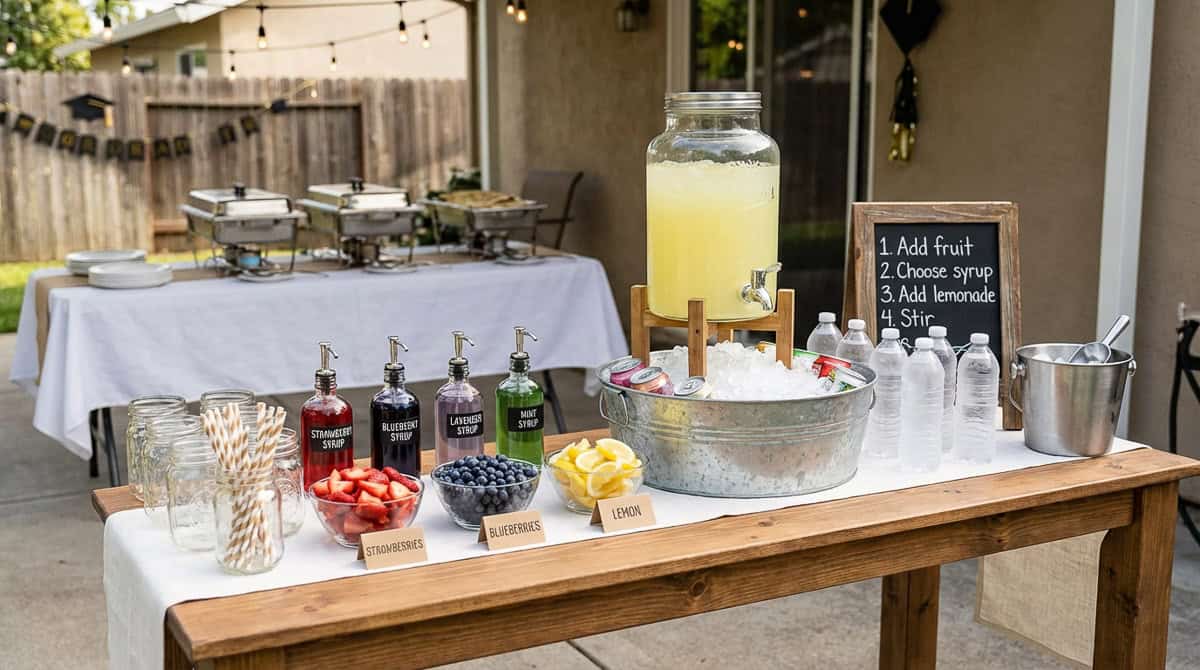Make Your Drink Station Part of Your Graduation Party Theme and Decor