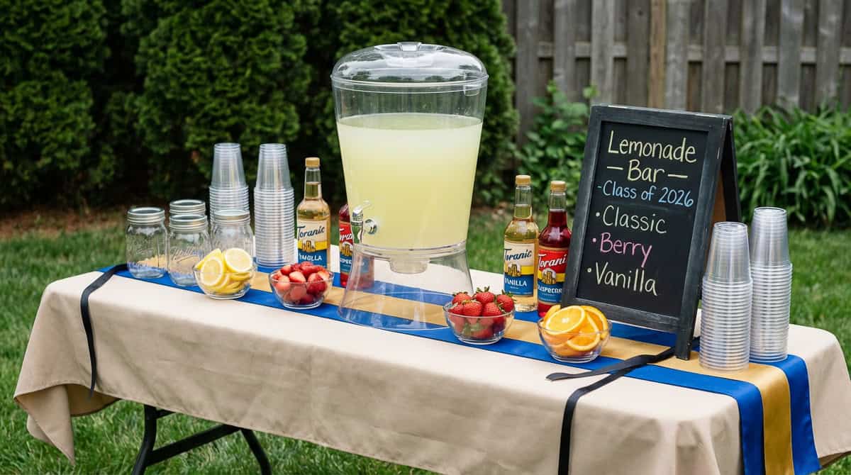 Lemonade Bar Ideas on a Tight Budget (Easy Way to Save on Your Grad Party)