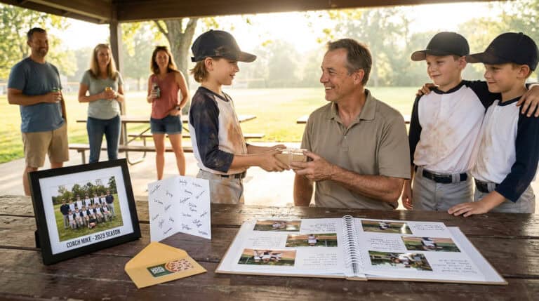 Coach Gifts for an End of Season Baseball Party