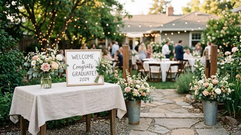 Floral themed Graduation party