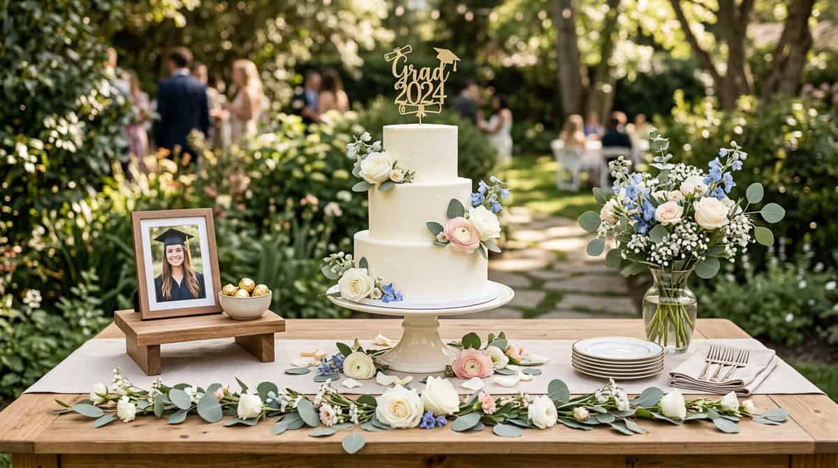 Floral Graduation Cake Table Ideas That Stand Out in Photos