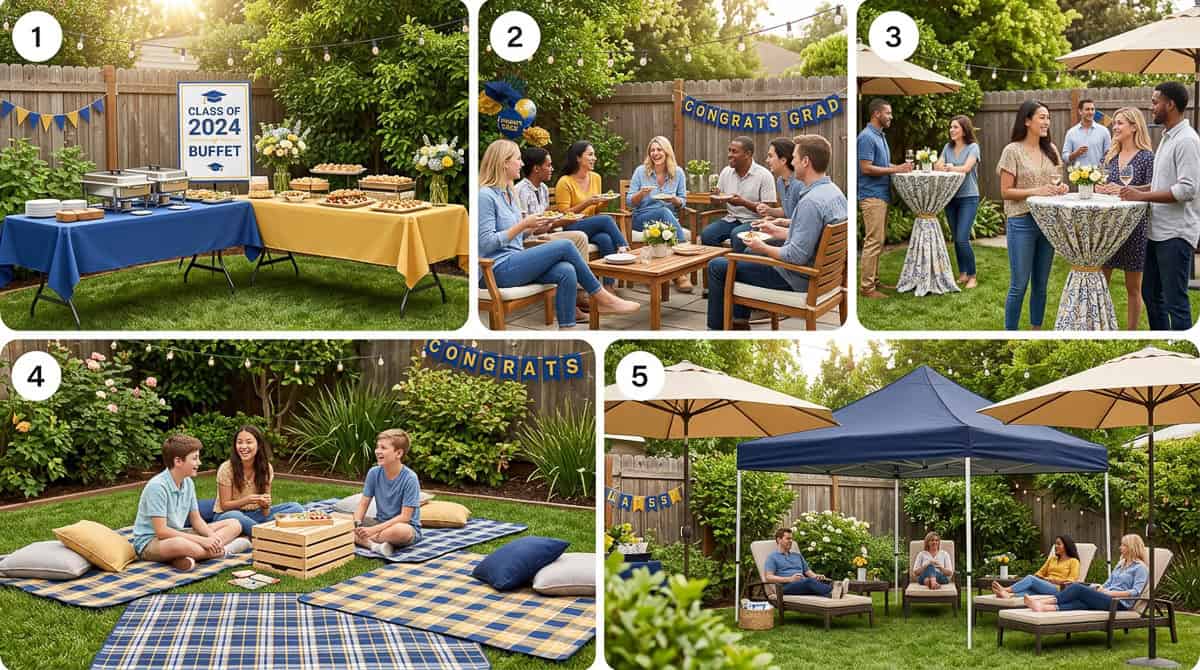 Tables and Seating Ideas for Graduation Parties