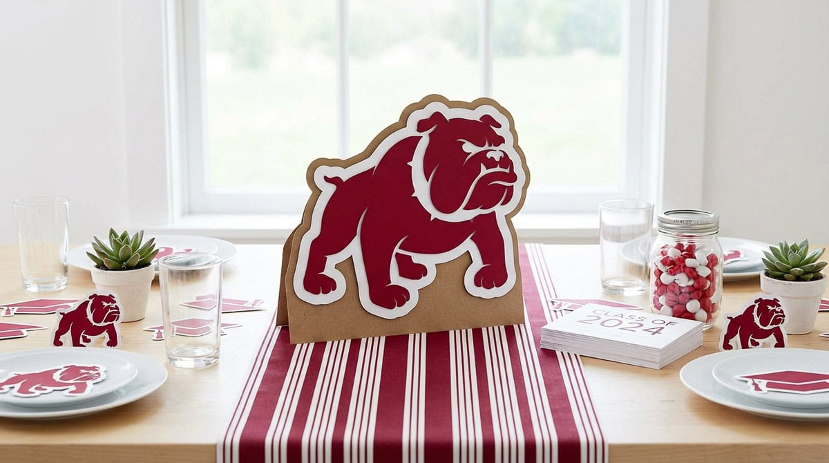Graduation Party Table Ideas-9 | Fit Fun And Over 40 School Mascot and Layered Designs