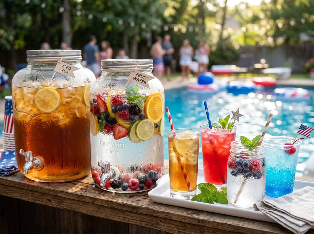Fourth of July Pool Party Ideas-17 | Fit Fun And Over 40 Easy Summer Drinks for a Crowd at a 4th of July Pool Party