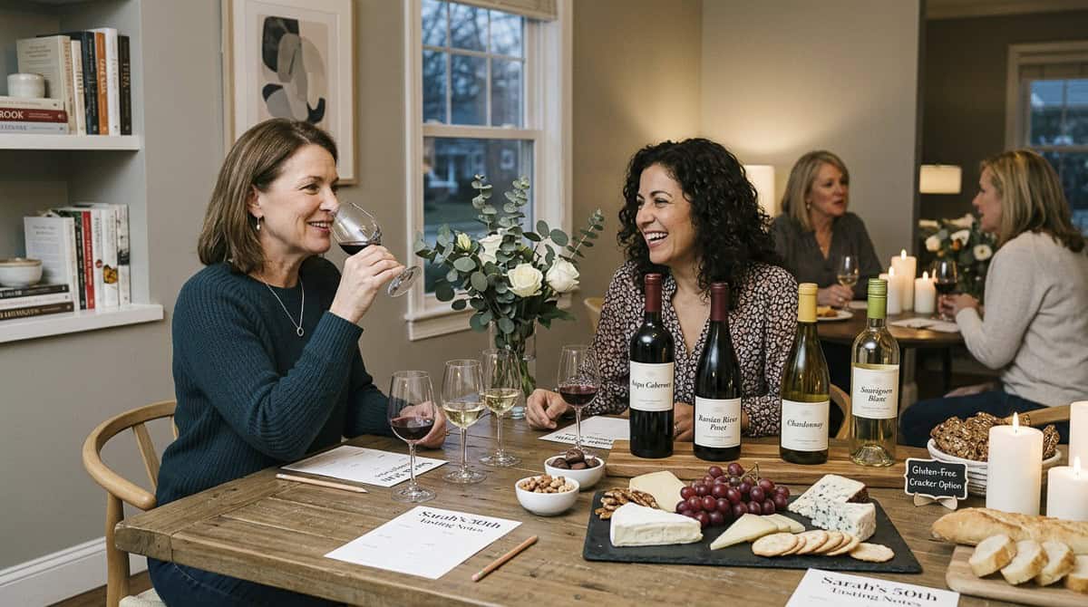 50 Birthday Party Ideas for women-14 | Fit Fun And Over 40 Wine Tasting Party