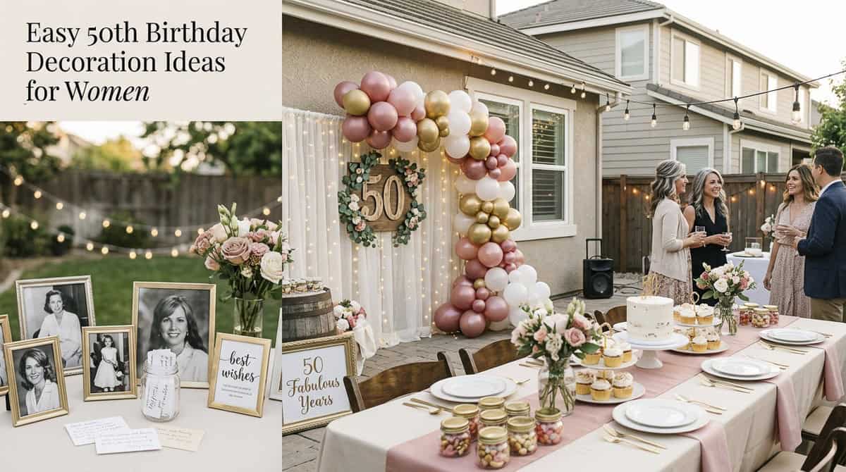 50 Birthday Party Ideas for women-32 | Fit Fun And Over 40 Easy 50th Birthday Party Decoration Ideas