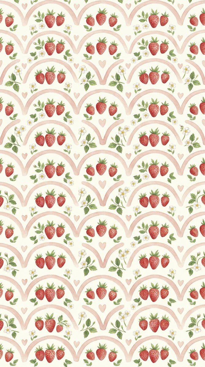 strawberry aesthetic wallpaper iphone