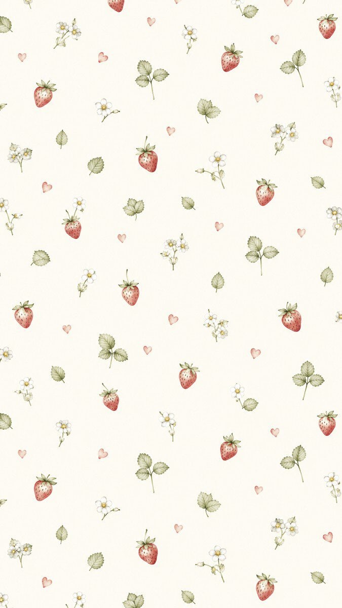 strawberry wallpaper iphone